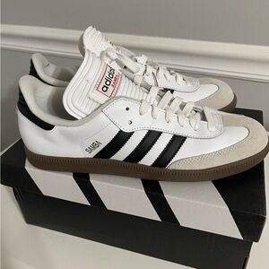 Adidas Samba White and Black Sneakers